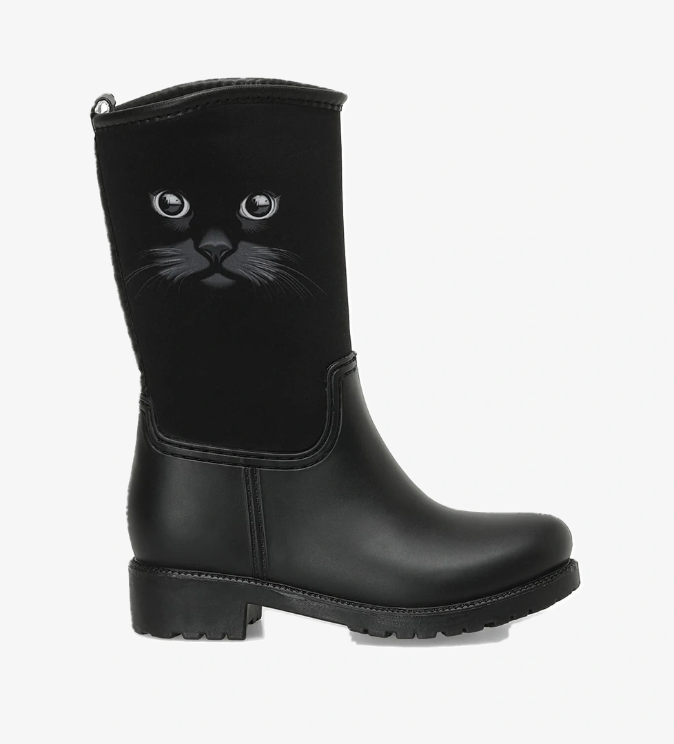 BINONO ELIS F 3PR Siyah Kız Çocuk Yağmur Çizmesi - Görsel 1