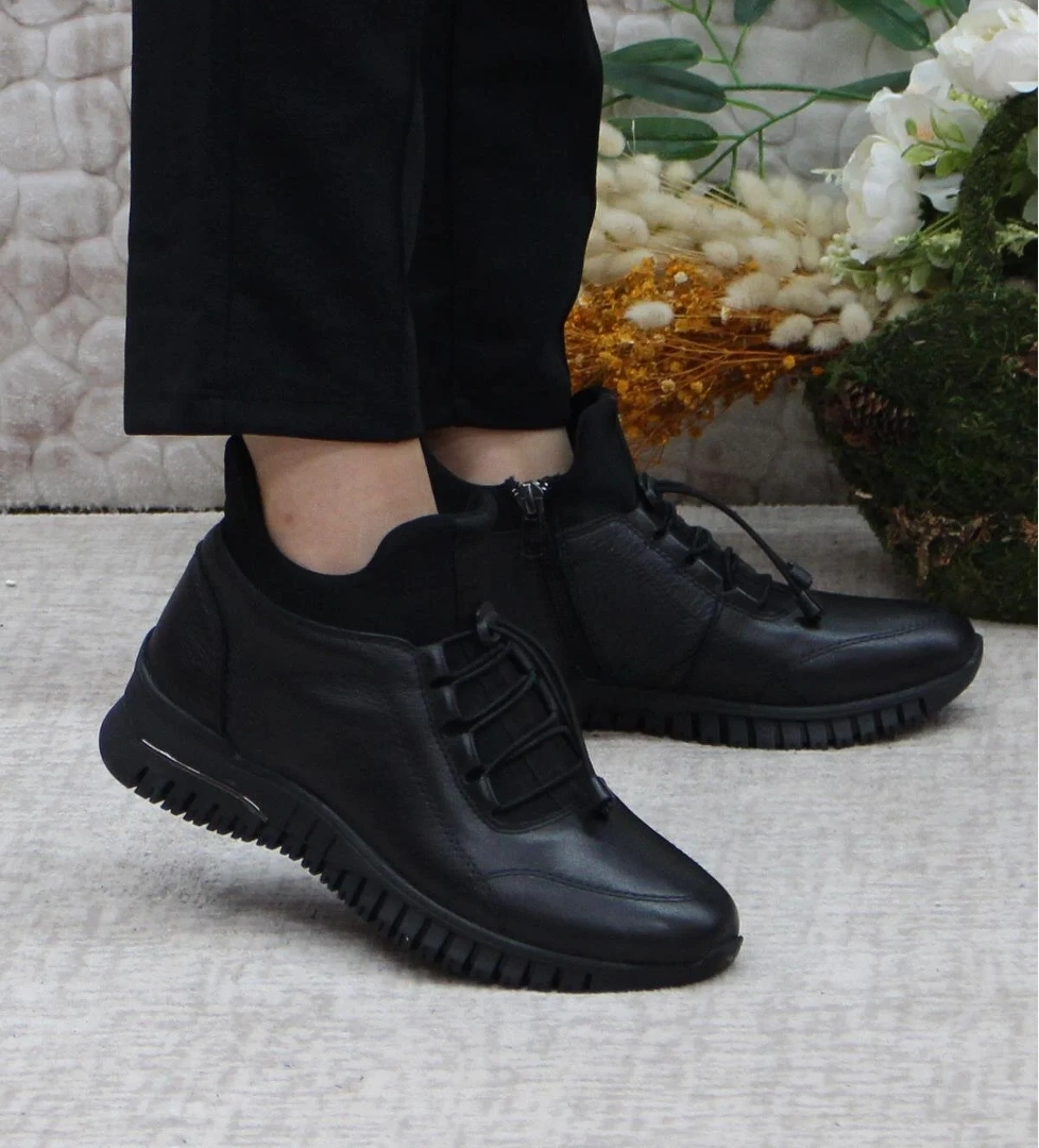 Mehmet Mete 2007 Ortopedik Yumuşak Rahat Hakiki Deri Kadın Bot model görseli