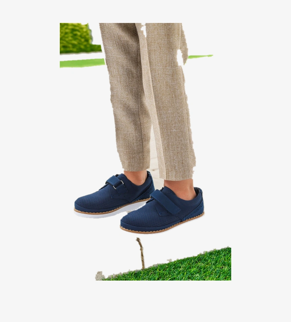 Cırtlı Erkek Bebek Sünnet Ayakkabısı 100 Nubuk Lacivert