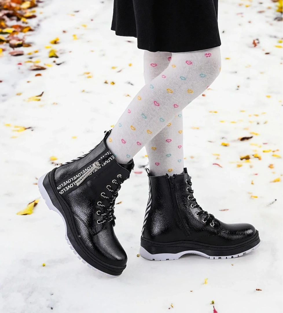 Termo Taban Kız Çocuk Bot 622 Çatlak Siyah