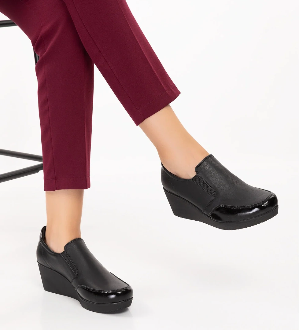 Gondol Hakiki Deri Dolgu Topuk Günlük Anne Ayakkabı ell.6964 - Görsel 1