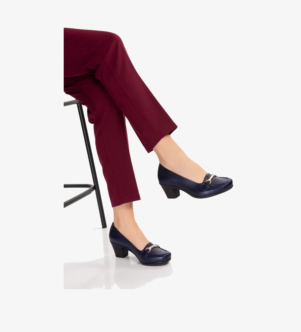 Gondol Hakiki Deri Rahat Klasik Topuklu Ayakkabı vdt.71