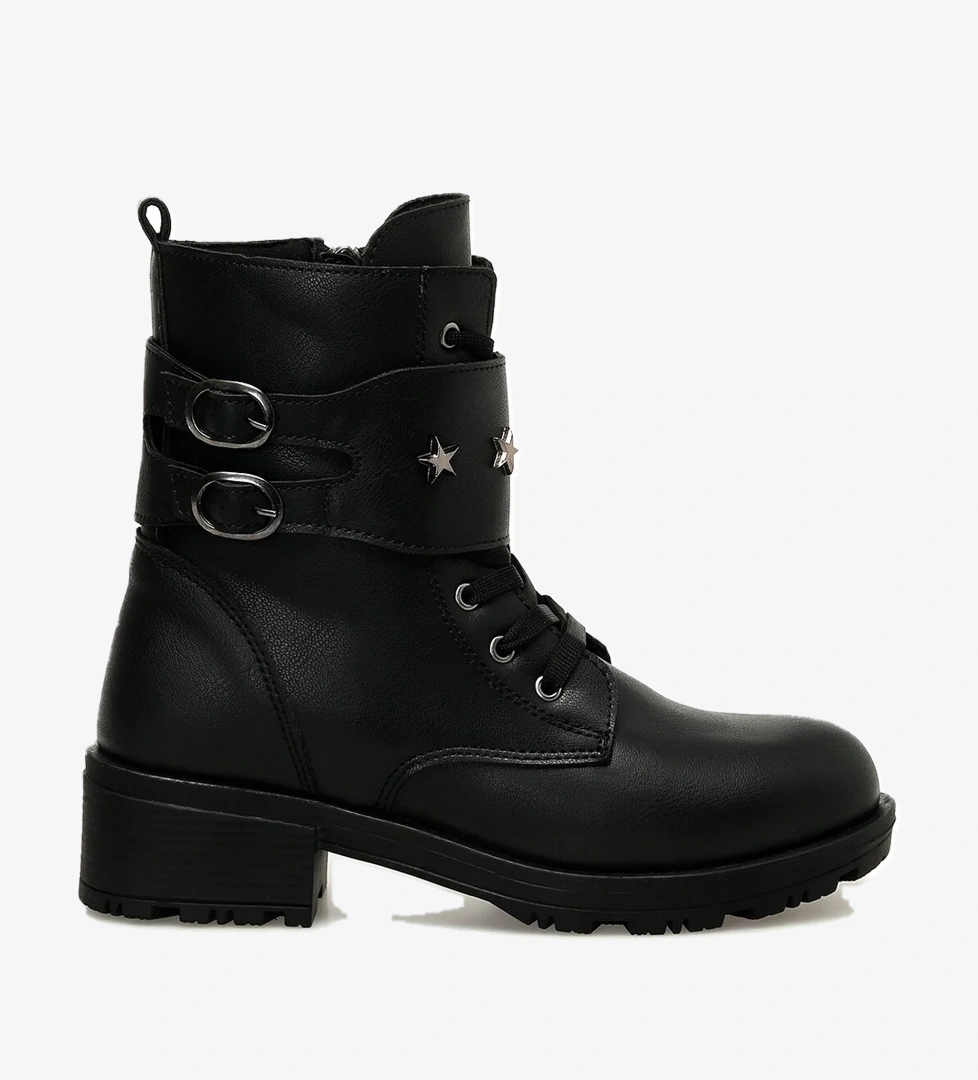 SARA.G3PR Siyah Kız Çocuk Biker Bot - Görsel 1