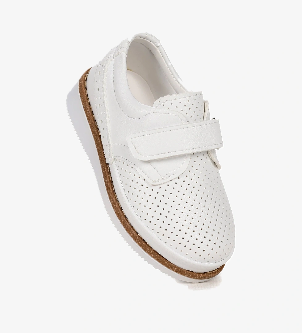 Circum Cilt Cırtlı Erkek Bebek Sünnet Ayakkabısı Beyaz