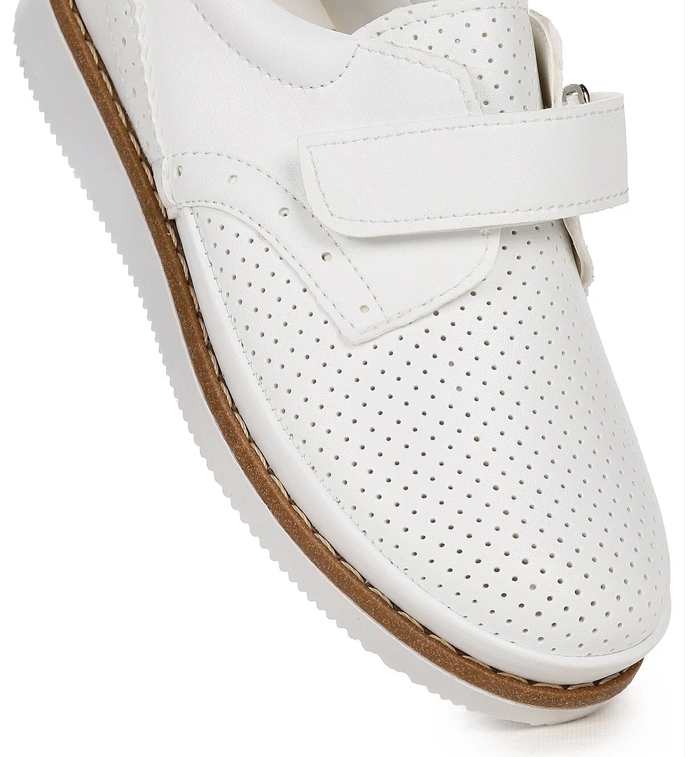 Circum Cilt Cırtlı Erkek Çocuk Okul Sünnet Ayakkabısı Beyaz