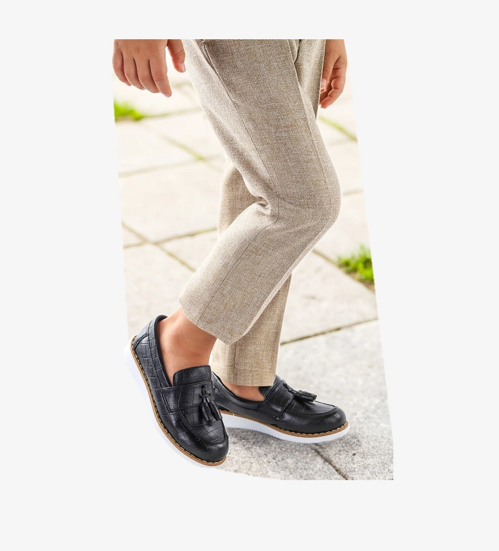 Cision Papyonlu Erkek Çocuk Okul Sünnet Ayakkabısı Siyah