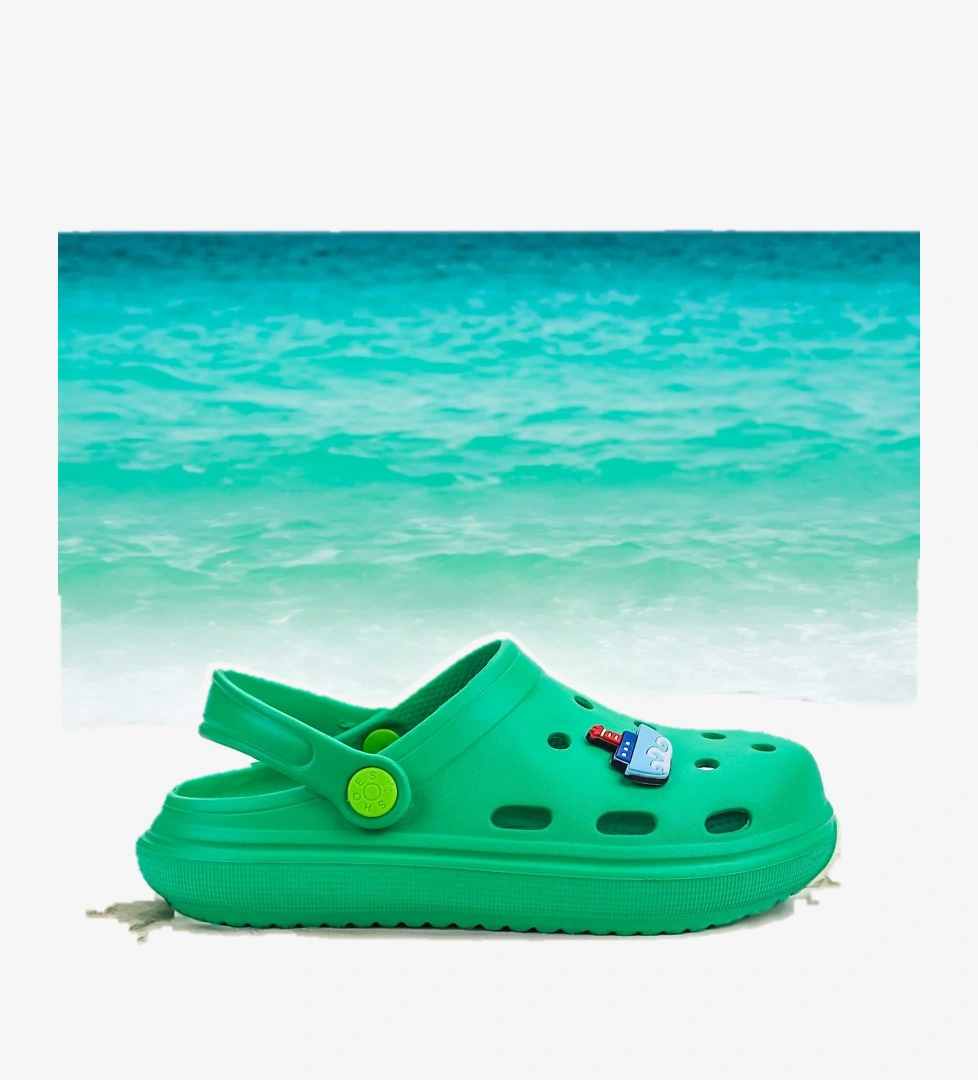 Bester Eva Plaj Havuz Okul Kreş Kız Çocuk Terlik Yeşil