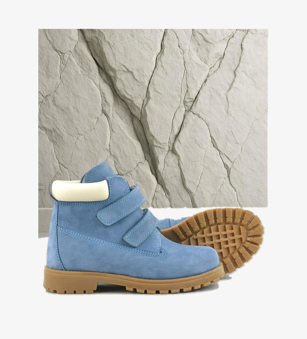 Rakerplus Neson Hakiki Deri Mavi Cırtlı Çocuk Bot model görseli