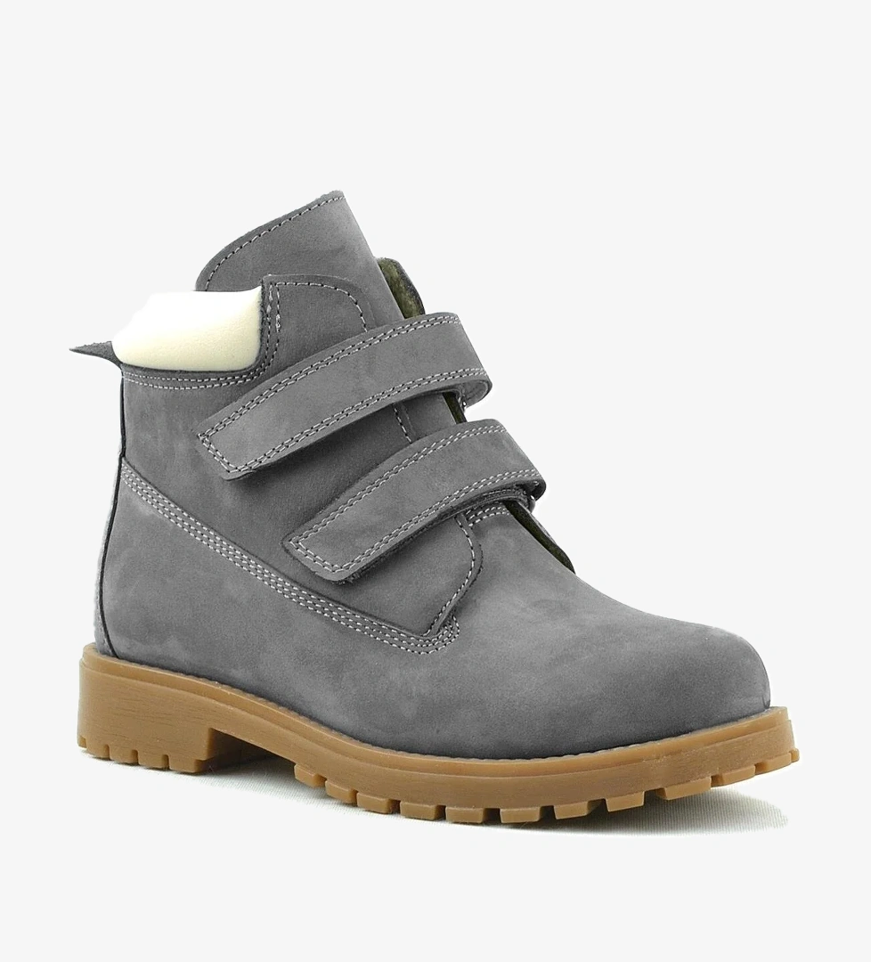 Rakerplus Neson Hakiki Deri Gri Cırtlı Çocuk Bot model görseli