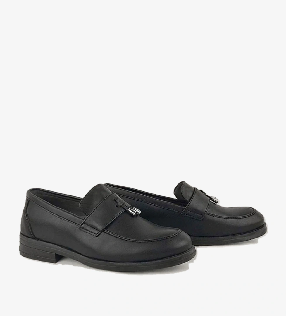 Rakerplus Loafer Siyah Mat Erkek Klasik Çocuk Ayakkabı model görseli