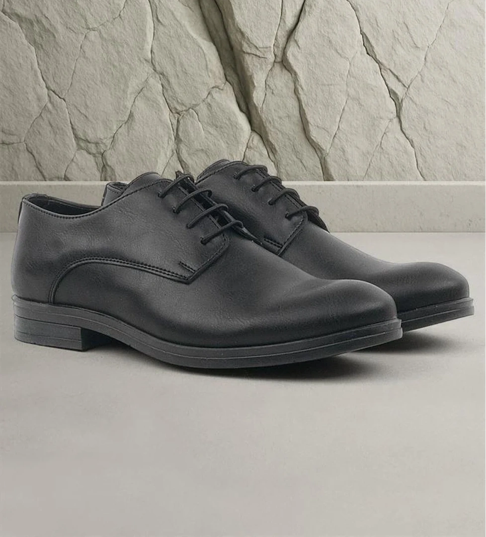 Rakerplus Siyah Mat Bağcıklı Oxford Çocuk Okul Ayakkabısı model görseli