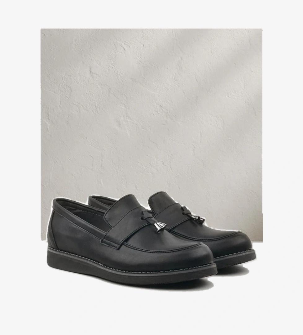 Rakerplus Siyah Mat Loafer Klasik Çocuk Ayakkabısı model görseli