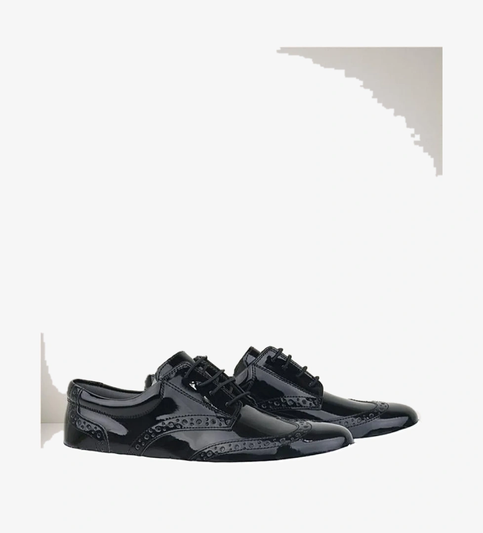 Rakerplus Siyah Rugan Beyaz Taban Oxford Çocuk Klasik Ayakkabı model görseli