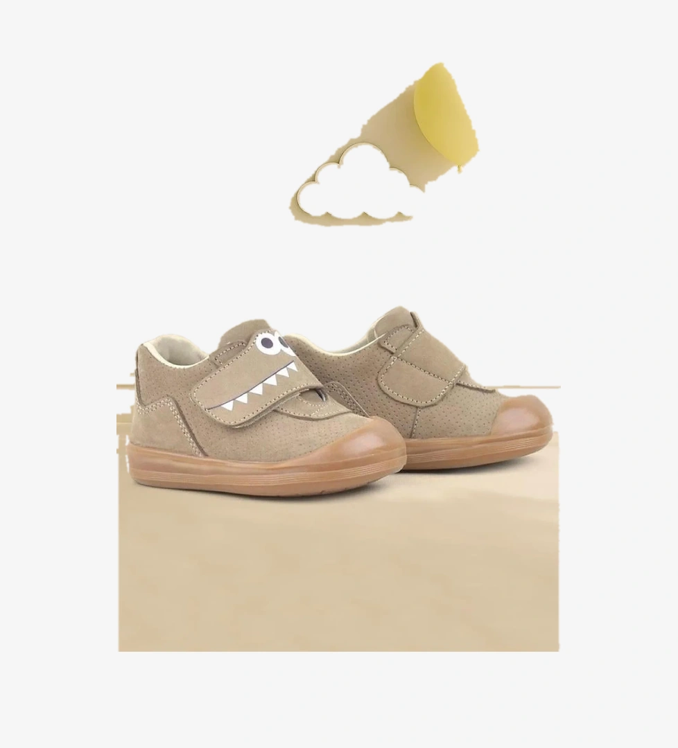 Rakerplus Dino Hakiki Deri Kum Rengi Yüksek Bilekli Bebek Ayakkabı model görseli