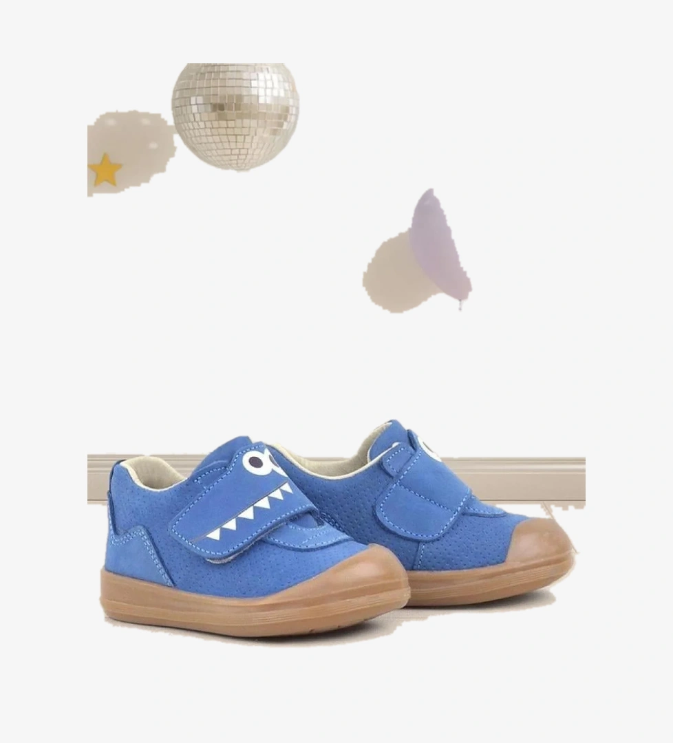 Rakerplus Dino Hakiki Deri Lacivert Yüksek Bilekli Bebek Ayakkabı model görseli