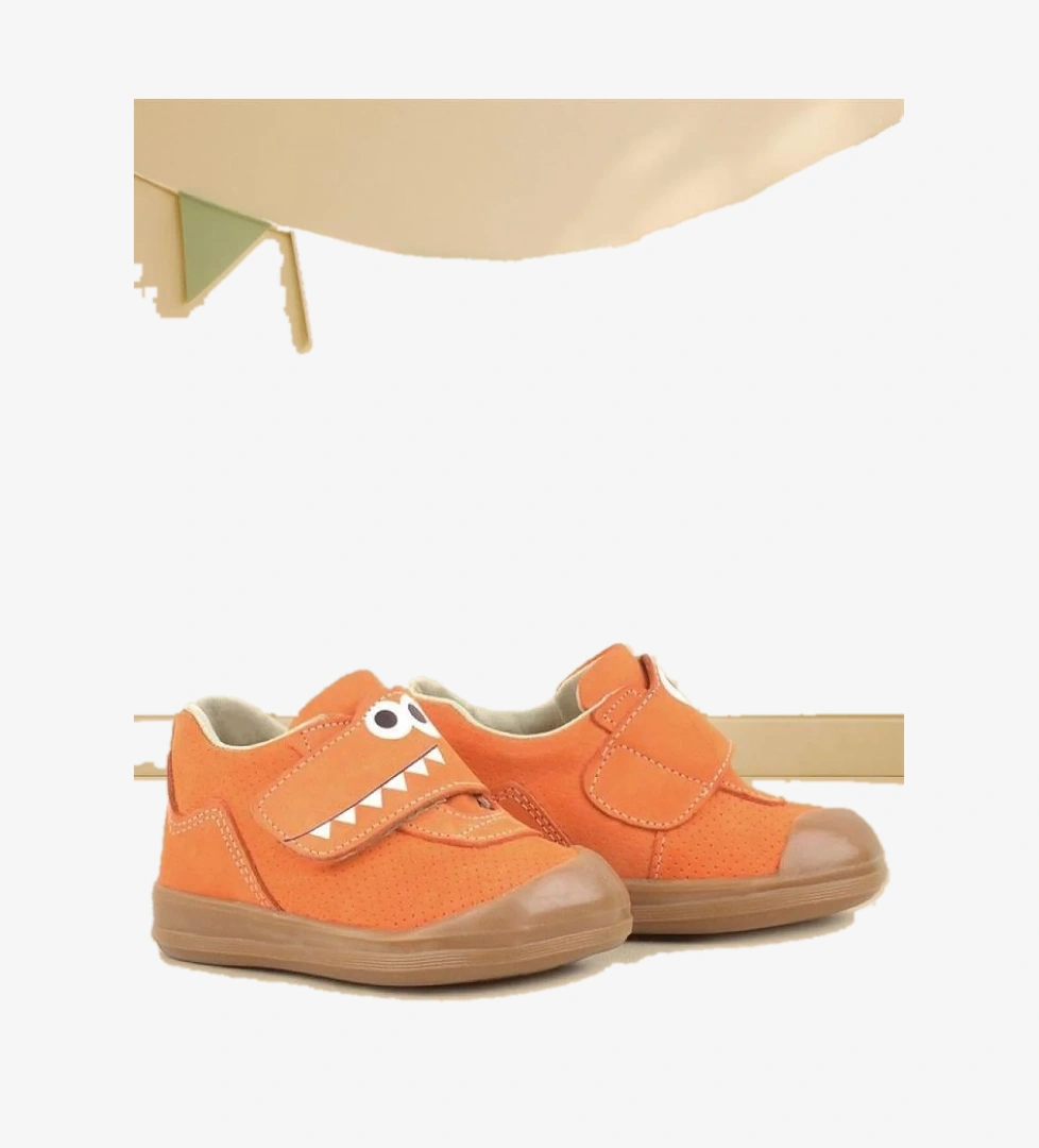 Rakerplus Dino Hakiki Deri Turuncu Yüksek Bilekli Bebek Ayakkabı model görseli