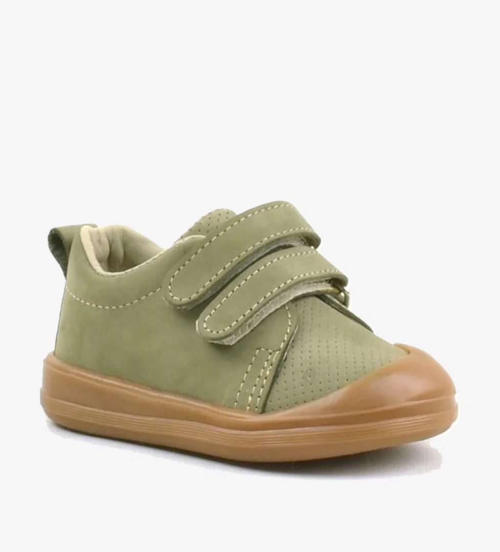 Rakerplus Rakerplus Sonic Hakiki Deri Haki Cırtlı Anatomik Bebek Spor Ayakkabı Sneaker Flo'da! Haki - 1. görsel