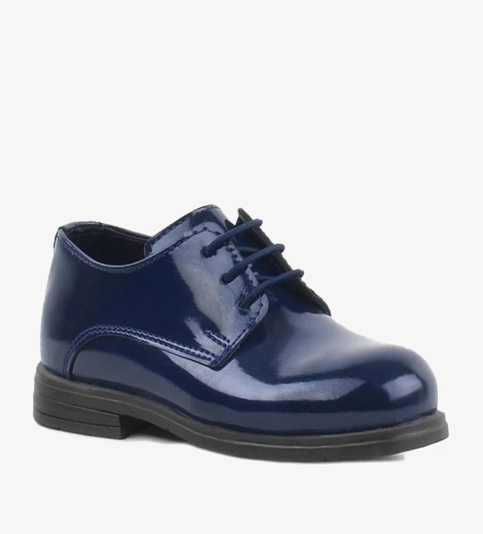 Rakerplus Lacivert Rugan Bağcıklı Oxford Çocuk Okul Ayakkabısı model görseli