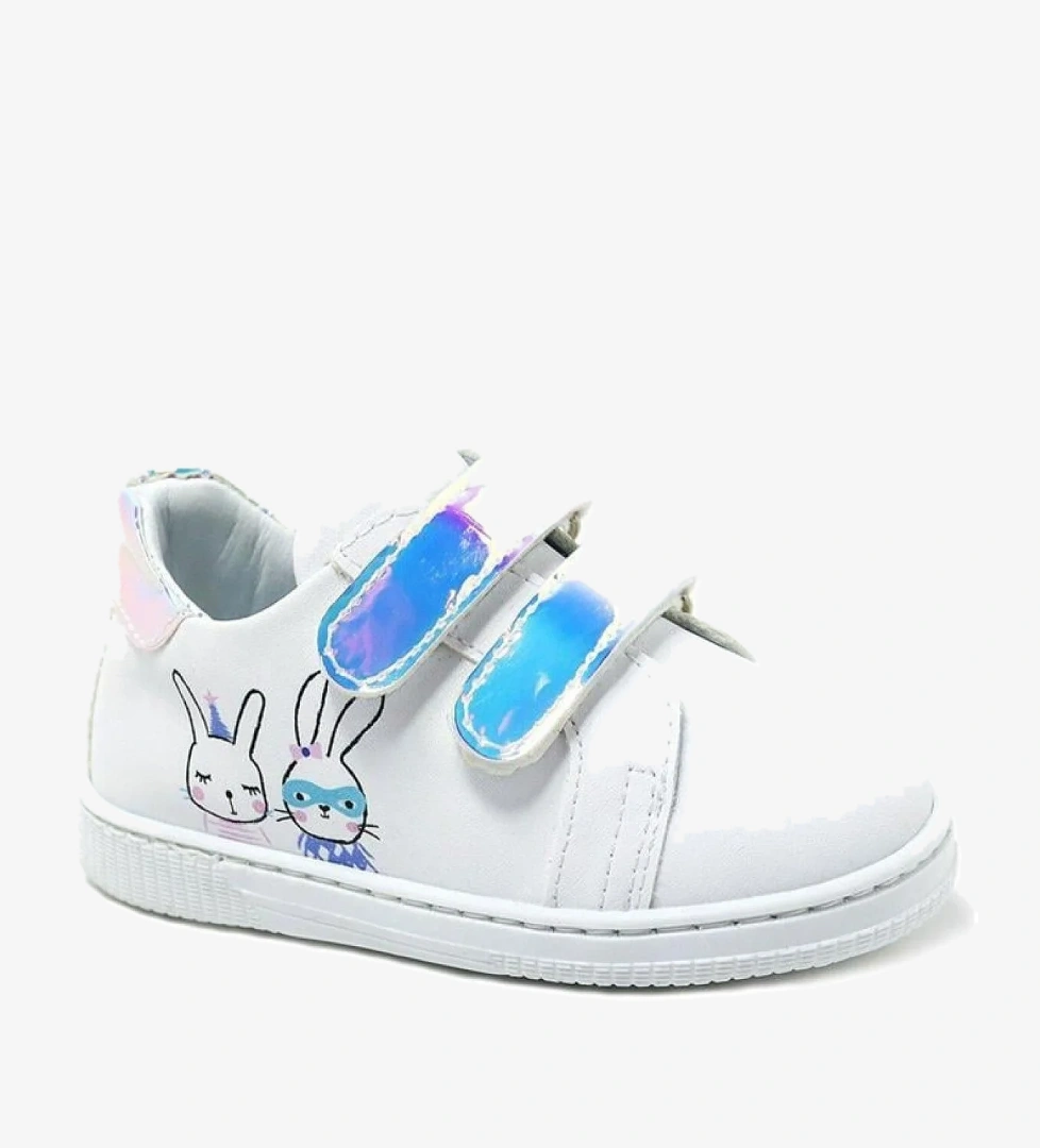 Hapshoe Kids Artico Miclou Beyaz Cırtlı Kız Bebek Spor Ayakkabı model görseli