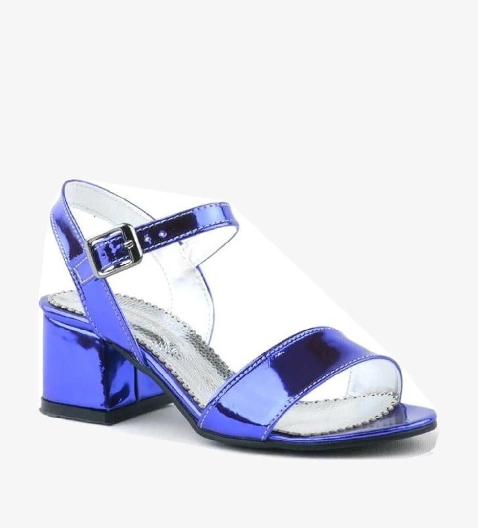 Hapshoe Kids Pony Mor Aynalı Kalın Topuklu Kız Çocuk Abiye Ayakkabı model görseli