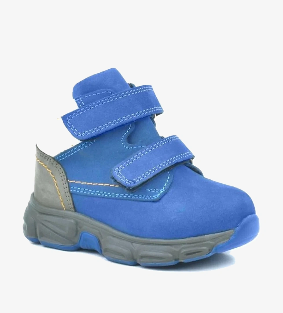 Hakiki Deri Mavi Bebek Spor Bot Ayakkabı - Görsel 1