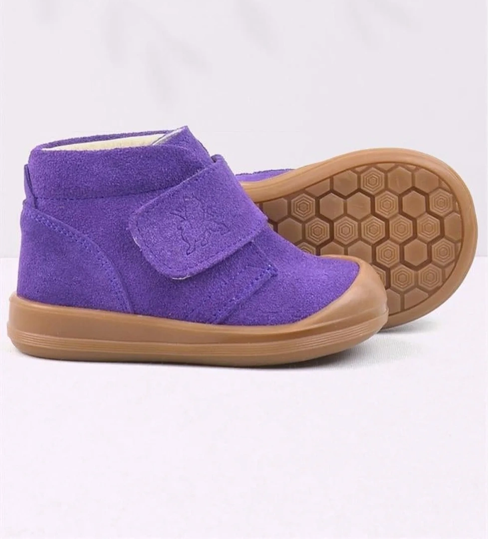 Rakerplus Yoohoo Hakiki Deri Mor Cırtlı Kız Bebek Bot model görseli