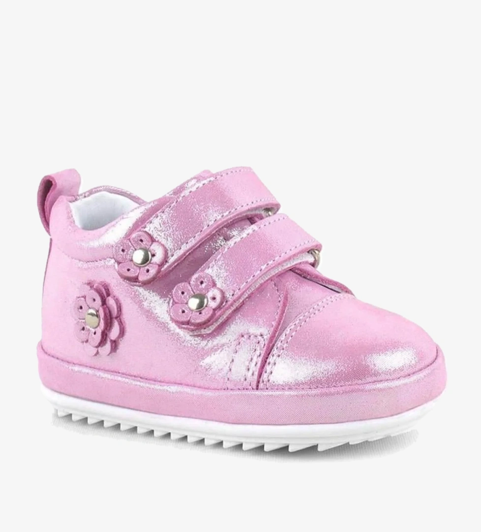 Limpo Hakiki Deri Pembe Anatomik Kız Bebek İlk Adım Ayakkabısı - Görsel 1