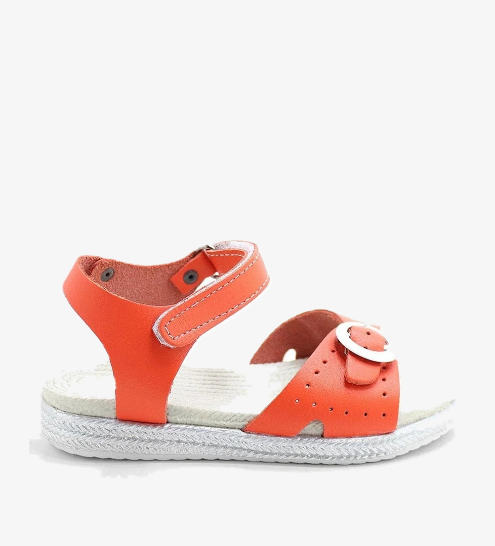 Hapshoe Kids Artico Cariny Hakiki Deri Turuncu Kız Bebek Çocuk Sandalet model görseli