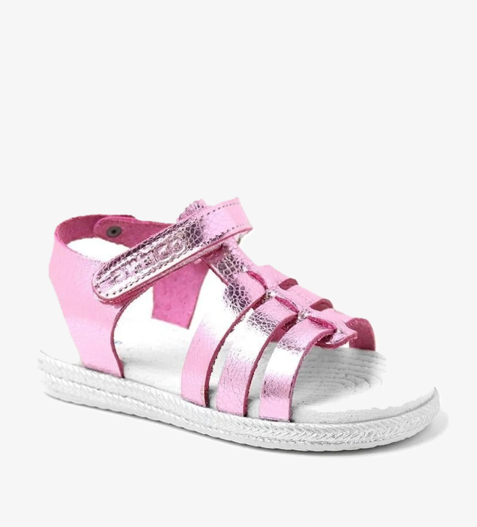 Hapshoe Kids Artico Bellini Vaketa Hakiki Deri Fuşya Pembe Kız Bebek Çocuk Sandalet model görseli