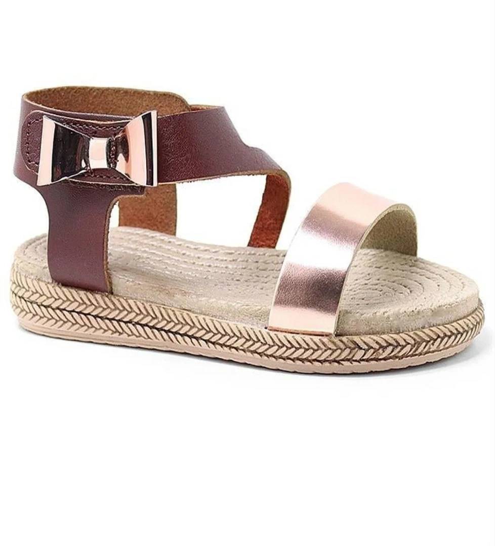 Hapshoe Kids Artico Elenis Hakiki Deri Kahverengi Bakır Kız Bebek Sandalet model görseli