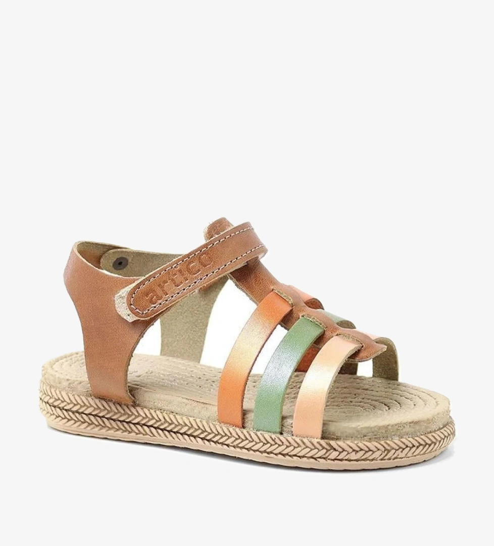 Hapshoe Kids Artico Bellini Hakiki Deri Taba Vaketa Kız Bebek Çocuk Sandalet model görseli