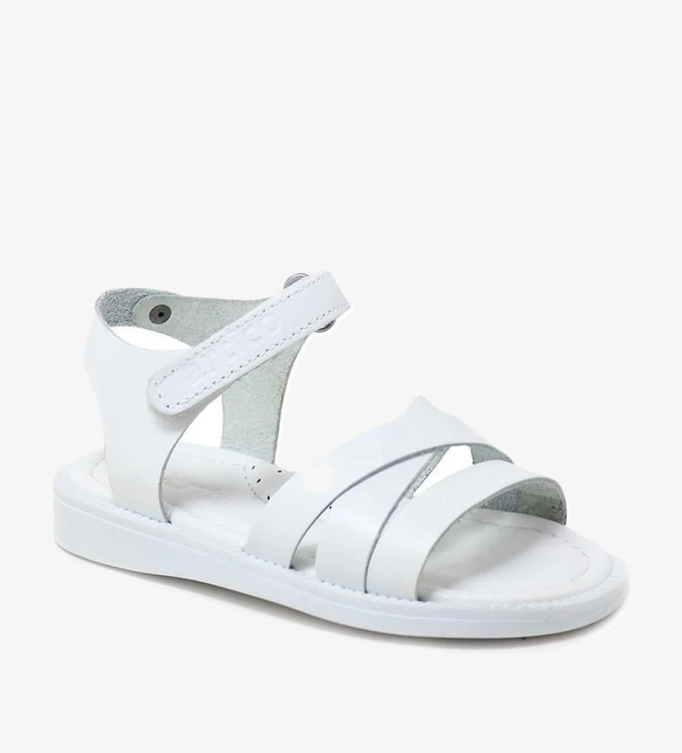 Hapshoe Kids Artico Alexia Hakiki Deri Vaketa Beyaz Kız Çocuk Bebek Sandalet model görseli