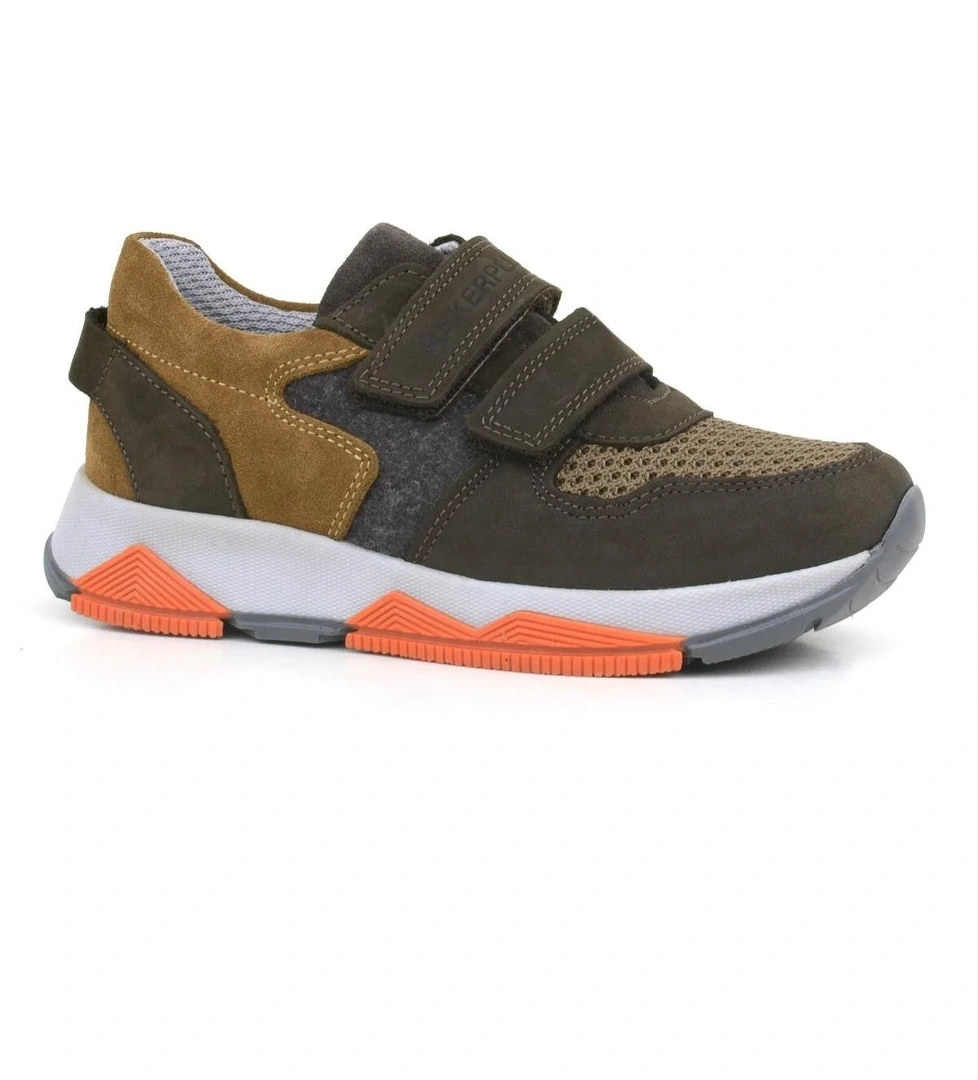 Hakiki Deri Kahverengi Çocuk Okul Spor Ayakkabı - Görsel 1