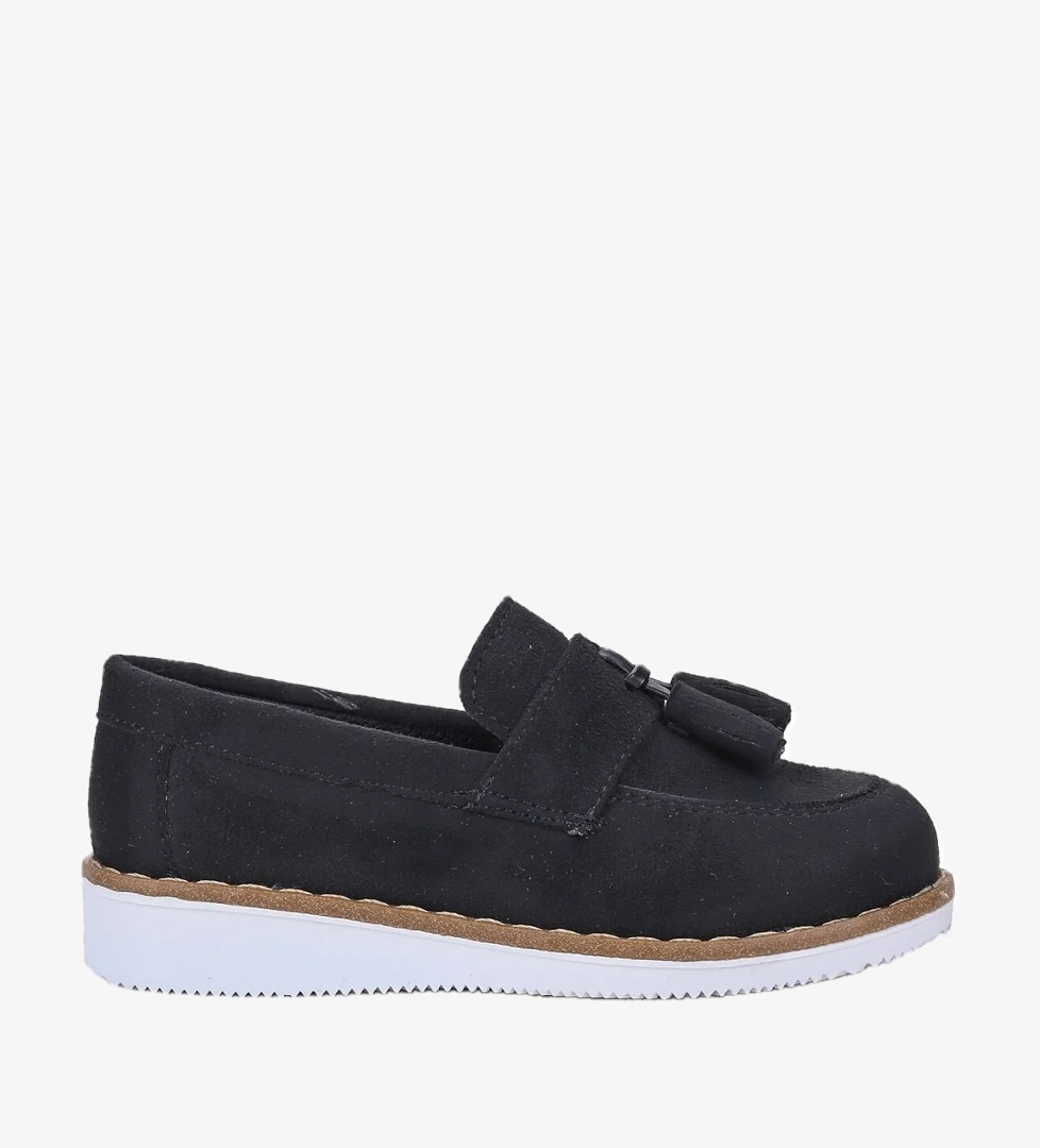 Kiko Kids Cision Süet Papyonlu Erkek Bebek Sünnet Ayakkabısı Siyah model görseli