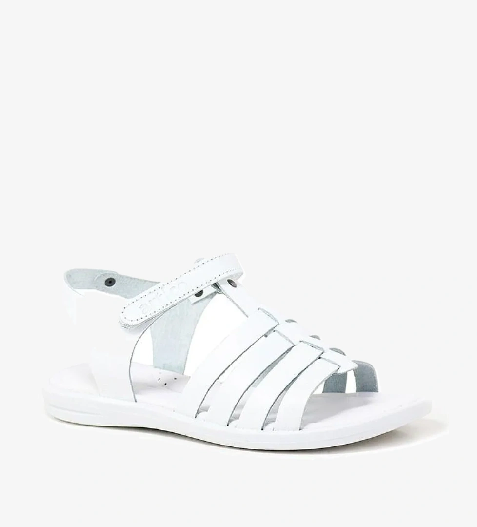 Hapshoe Kids Artico Bellini Beyaz Hakiki Deri Vaketa Kız Çocuk Sandalet model görseli