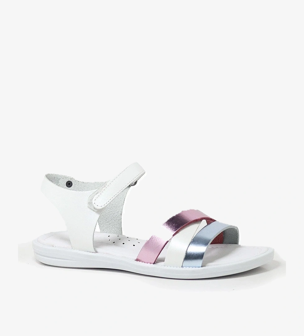 Hapshoe Kids Artico Alexia Hakiki Deri Vaketa Beyaz Kız Çocuk Sandalet model görseli