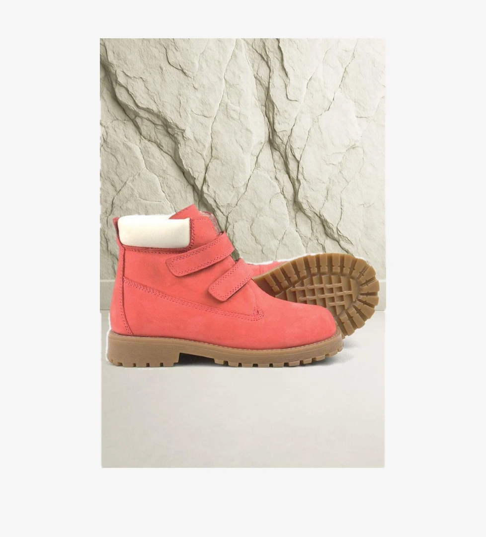 Rakerplus Neson Hakiki Deri Kırmızı Cırtlı Çocuk Bot model görseli