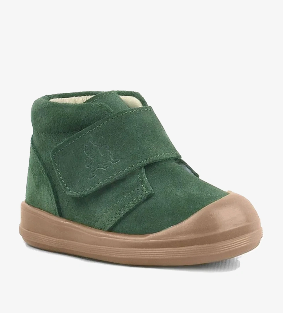 Rakerplus Yoohoo Hakiki Deri Yeşil Cırtlı Unisex Bebek Bot model görseli