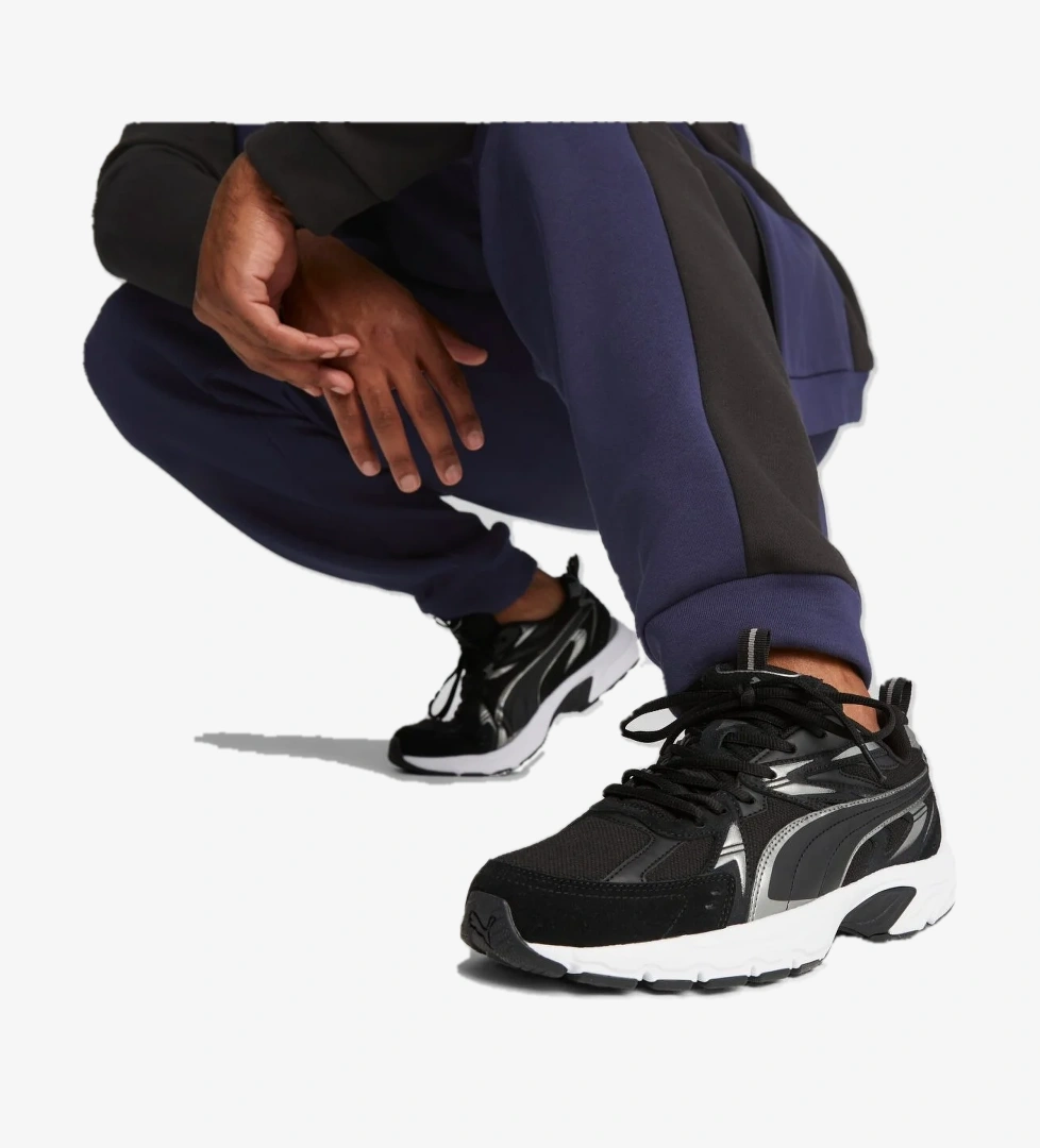 Milenio Tech Suede Kadın Siyah Spor Ayakkabı (393489-01)