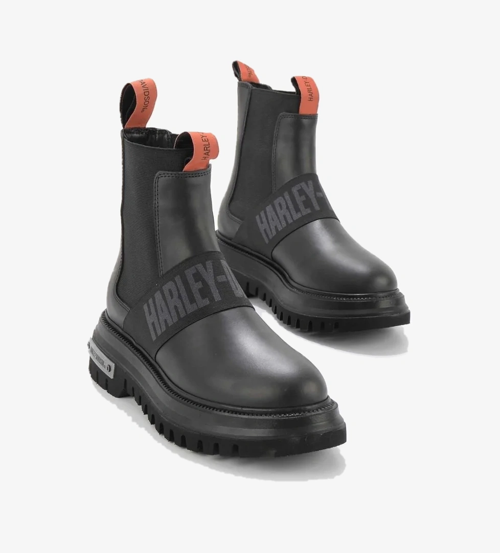 Harley Davidson Nefud Kadın Siyah Deri Bot (021Z100563-B14-09) model görseli