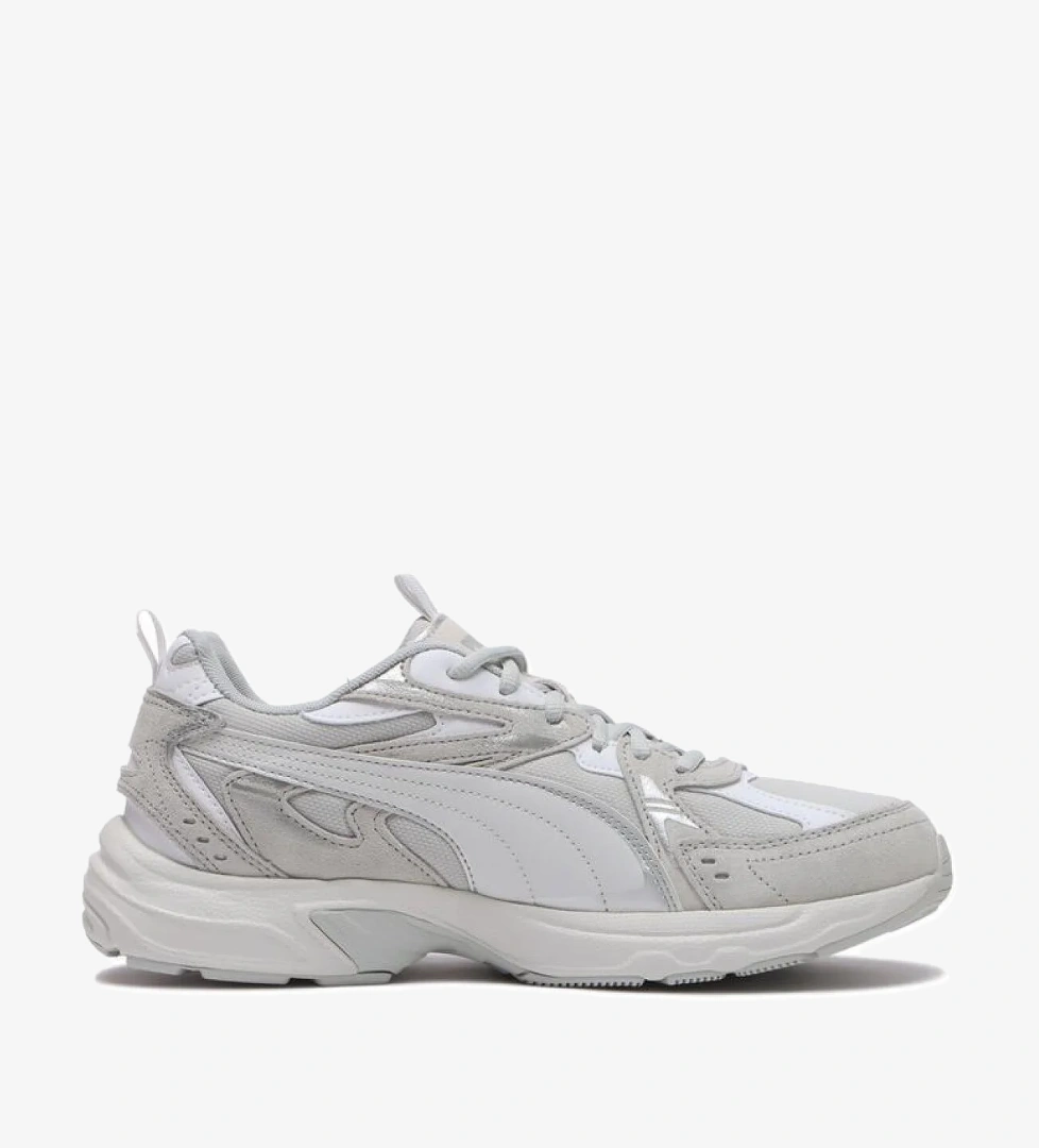 Milenio Tech Suede Kadın Gri Koşu Ayakkabısı (393489-02)