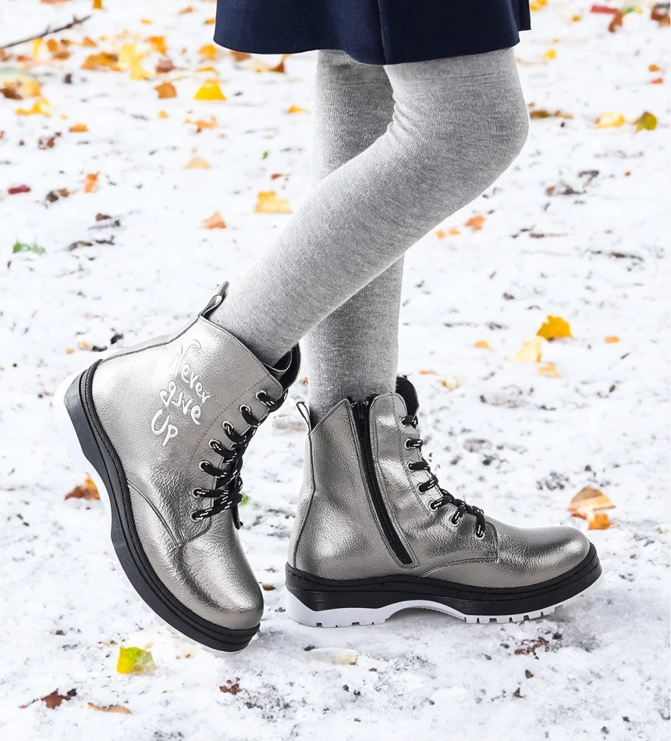 Termo Taban Kız Çocuk Bot 610 Çatlak Platin - Görsel 1