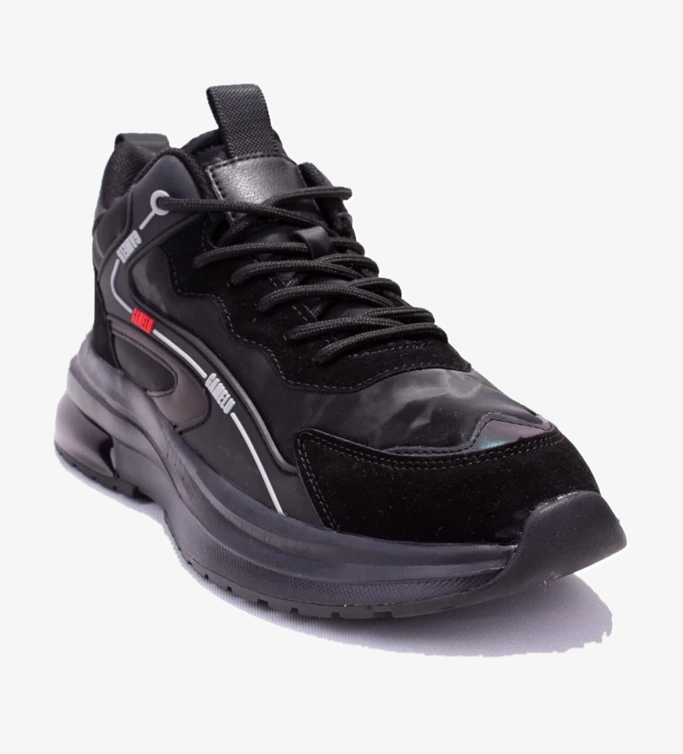 24KM Went Siyah Günlük Ortopedik Erkek Spor Ayakkabı