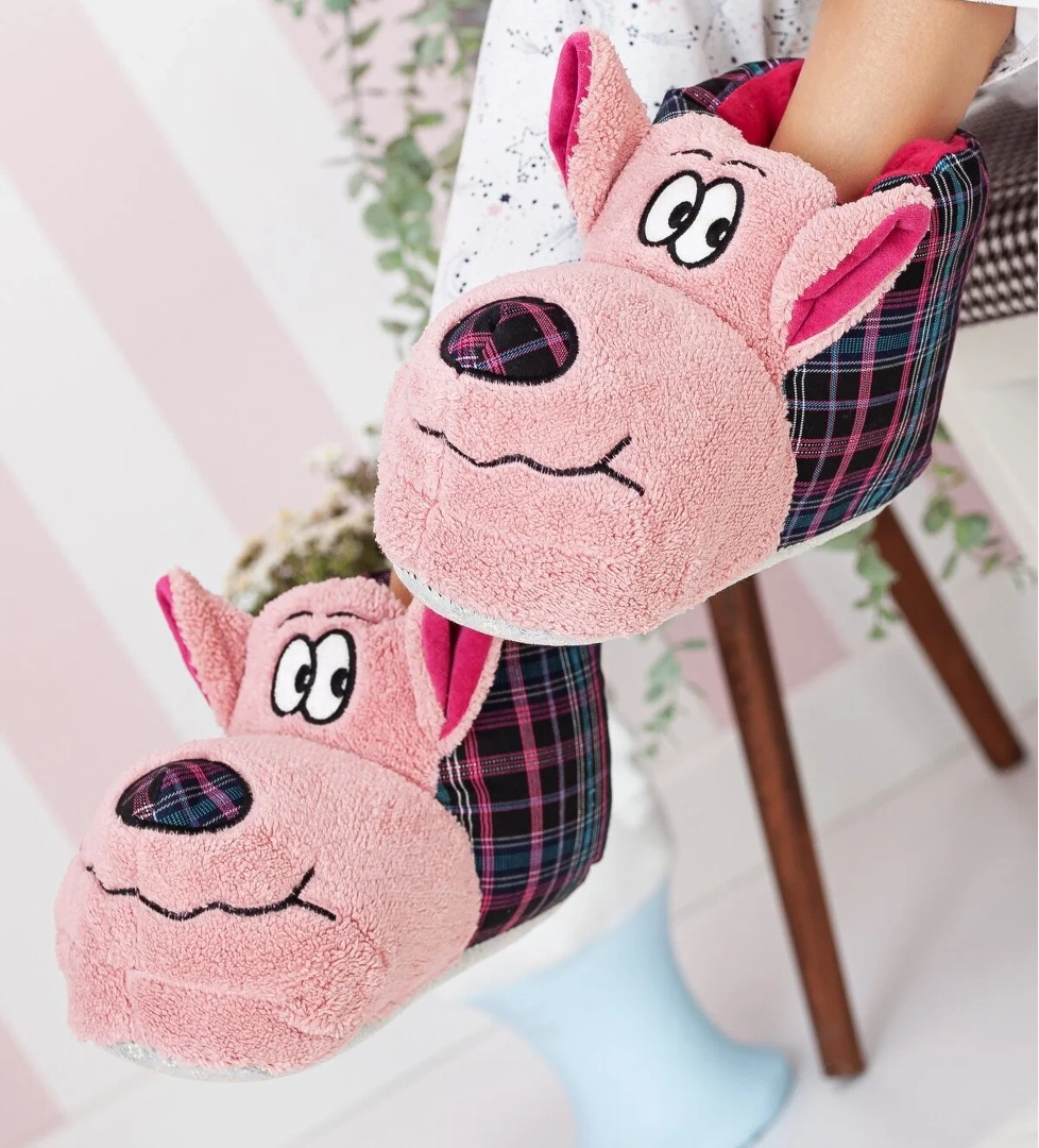 Khayt Angry Dog Rahat Ekose Unisex Panduf Terlik model görseli