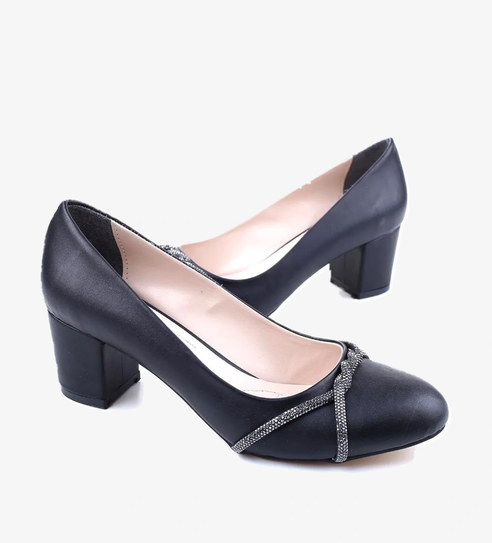 3282 Kadın 6 cm Topuklu Cilt Ayakkabı - Görsel 1