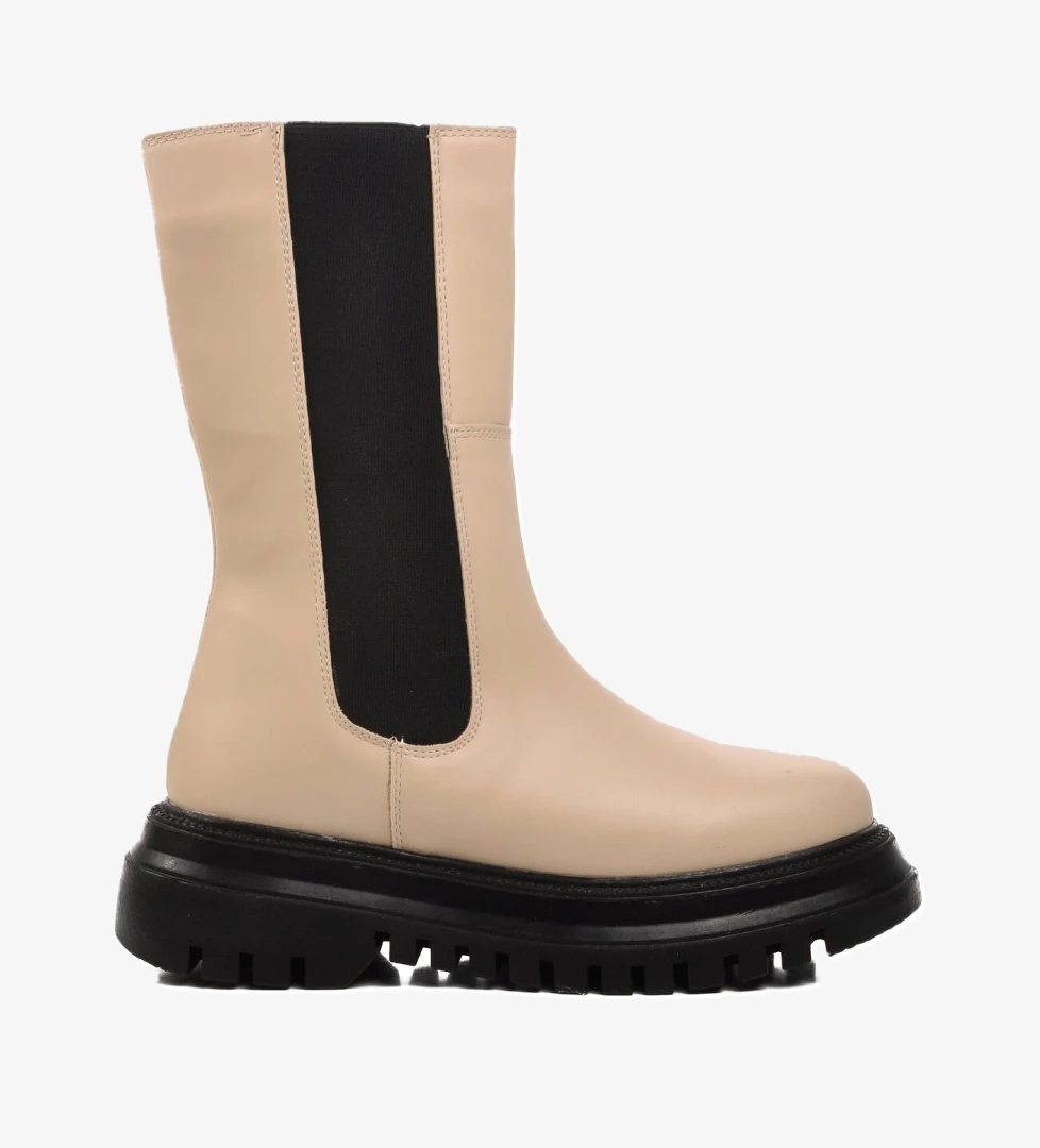 Mariet Ekru İçi Polarlı Kadın Bot - Görsel 1