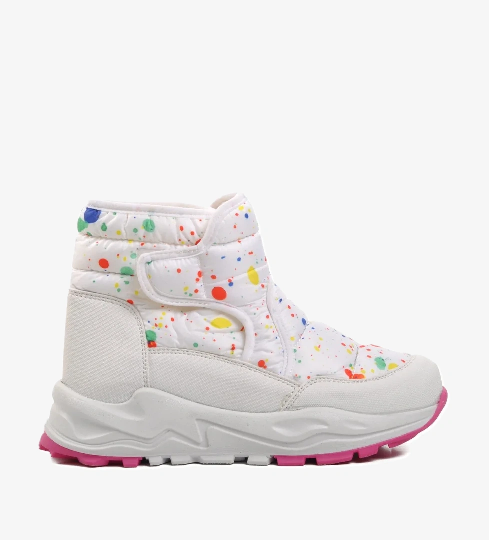 FY222-F Beyaz İçi Polarlı Çocuk Kar Botu - Görsel 1