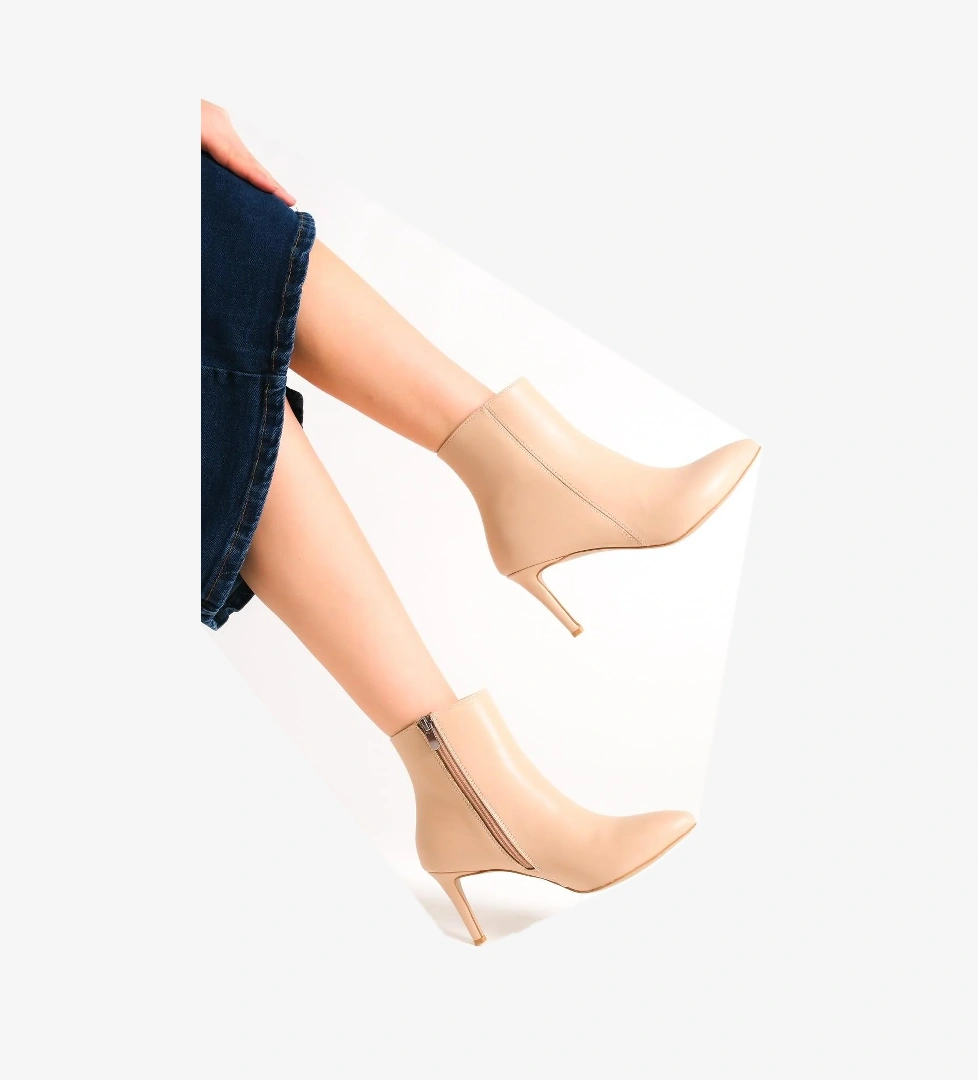 Nairobi Ten Mat İnce Topuklu Klasik Bot