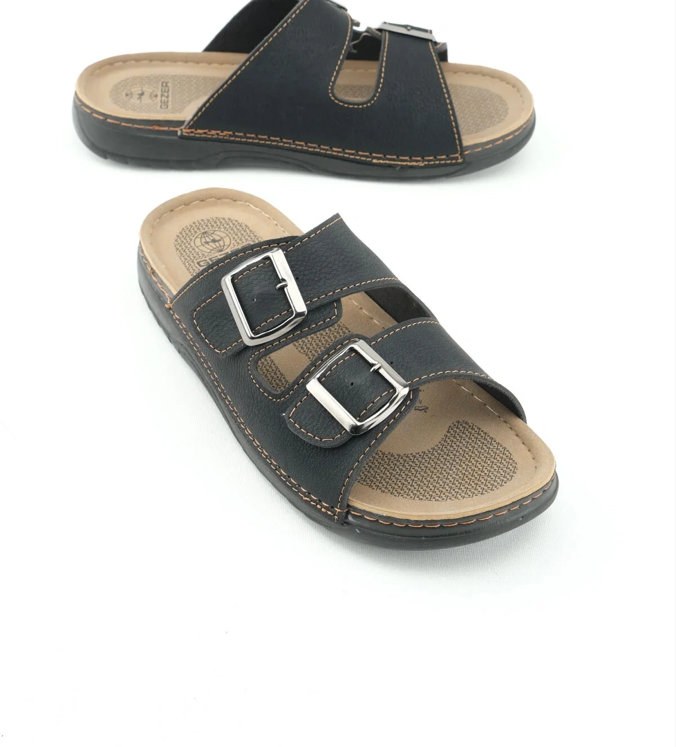 Yazlık Erkek İki Toka Ayarlanabilir Rahat Taban Günlük Terlik - Görsel 1