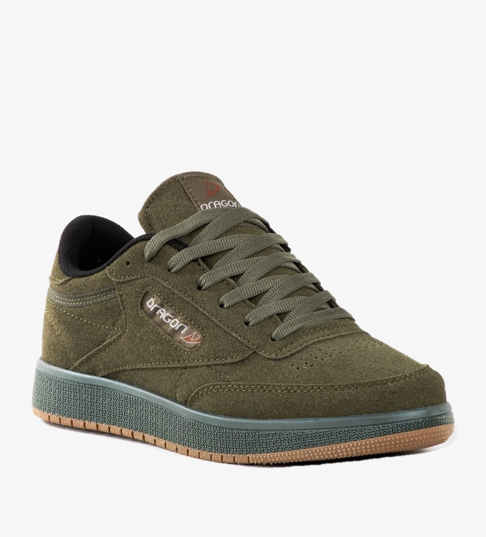 Dragon Ayakkabı Ayakkabix Dragon Sneaker Erkek Spor Ayakkabı Haki-siyah